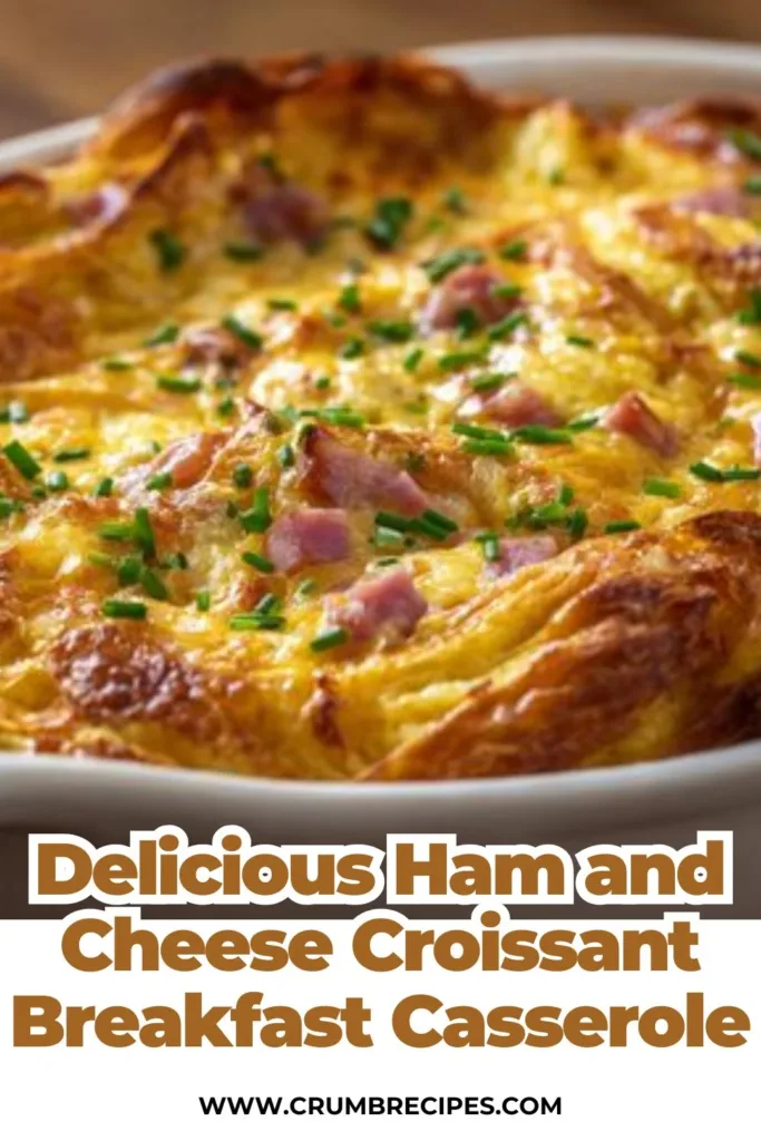 Ham and Cheese Croissant Breakfast Casserole