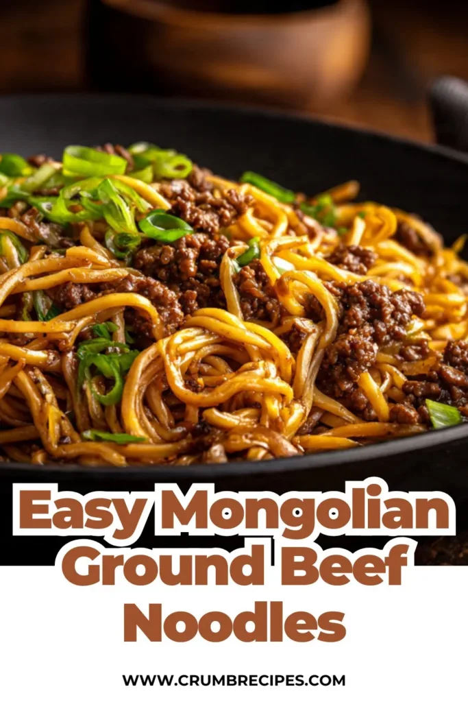 Easy Mongolian Ground Beef Noodles Recipe