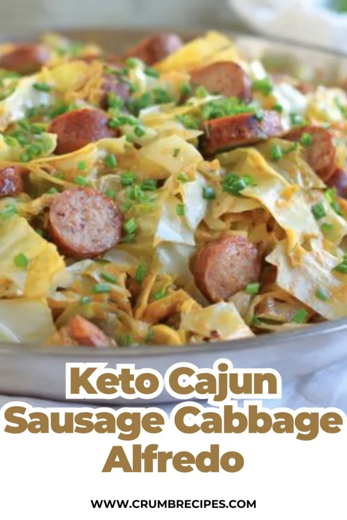 Keto TikTok Cajun Sausage Cabbage Alfredo