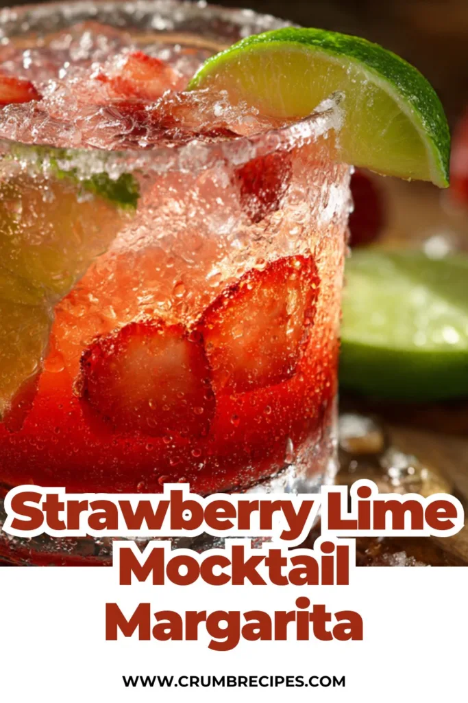 Strawberry Lime Mocktail Margarita