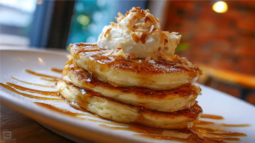 Sweet Coconut Cream Pancakes