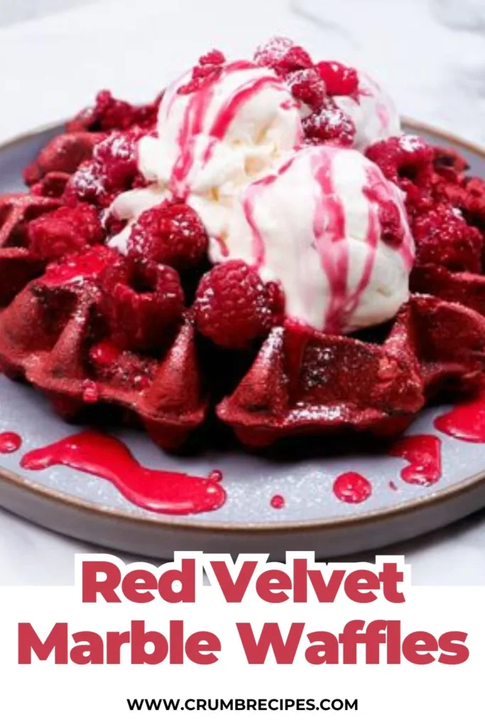 Red Velvet Marble Waffles