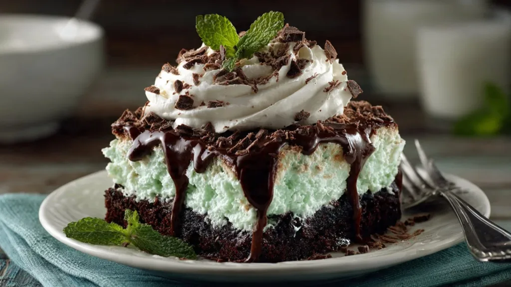 Andes Mint Poke Cake Recipe: Chocolate Fudge & Mint Whipped Cream