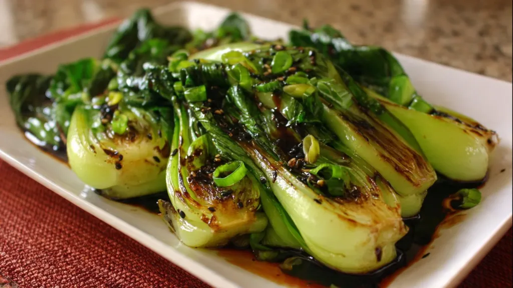 Baby Bok Choy with Soy Sauce and Garlic