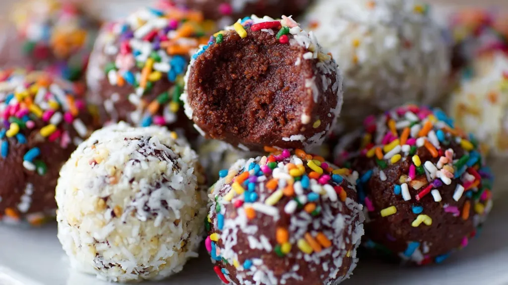 Birthday Cake Batter Protein Balls