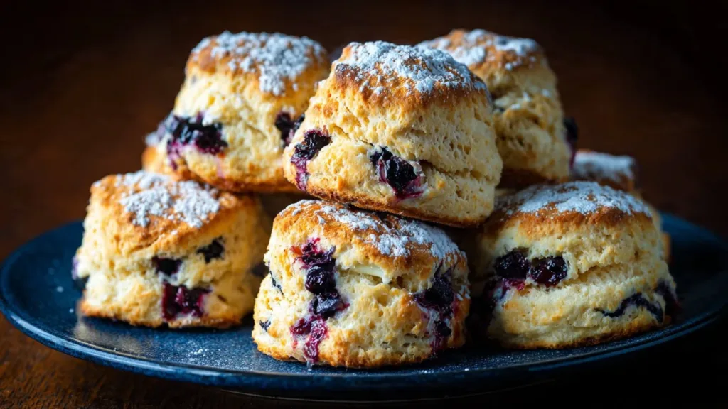 Blueberry Biscuits with Lemon Glaze