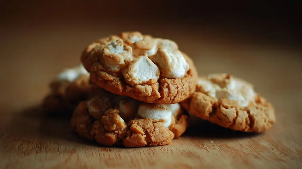 Brown Butter Marshmallow Crispy Cookies