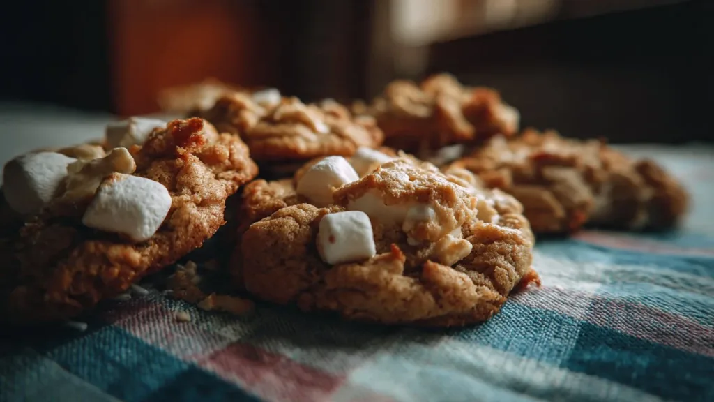 Brown Butter Marshmallow Crispy Cookies