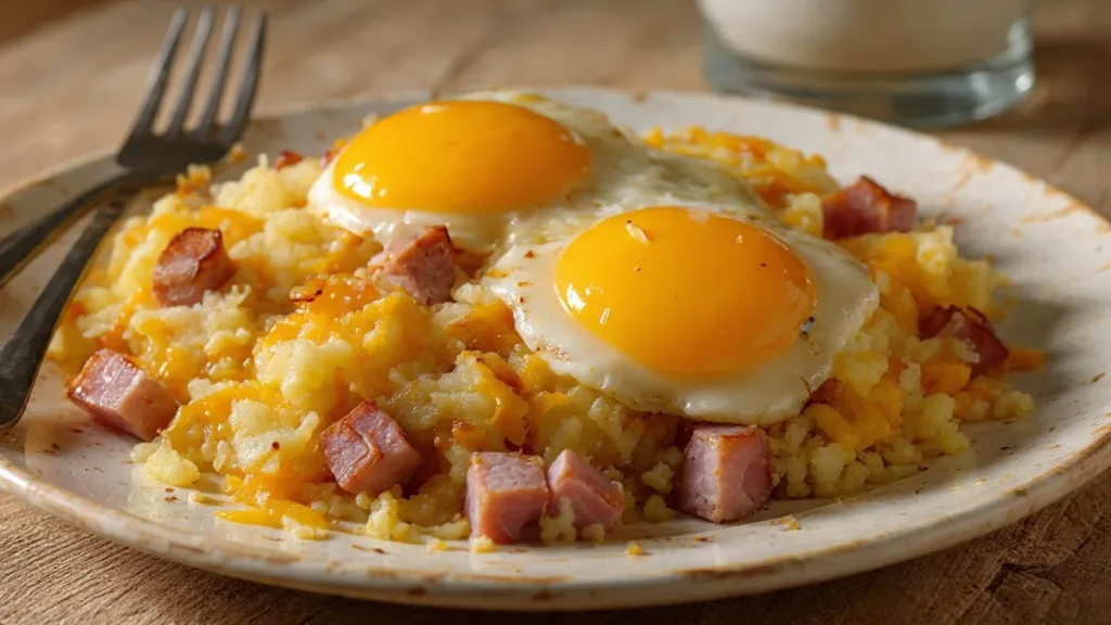 Cheesy Breakfast Potato Scramble
