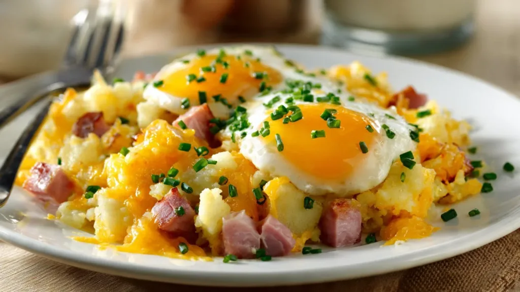 Cheesy Breakfast Potato Scramble
