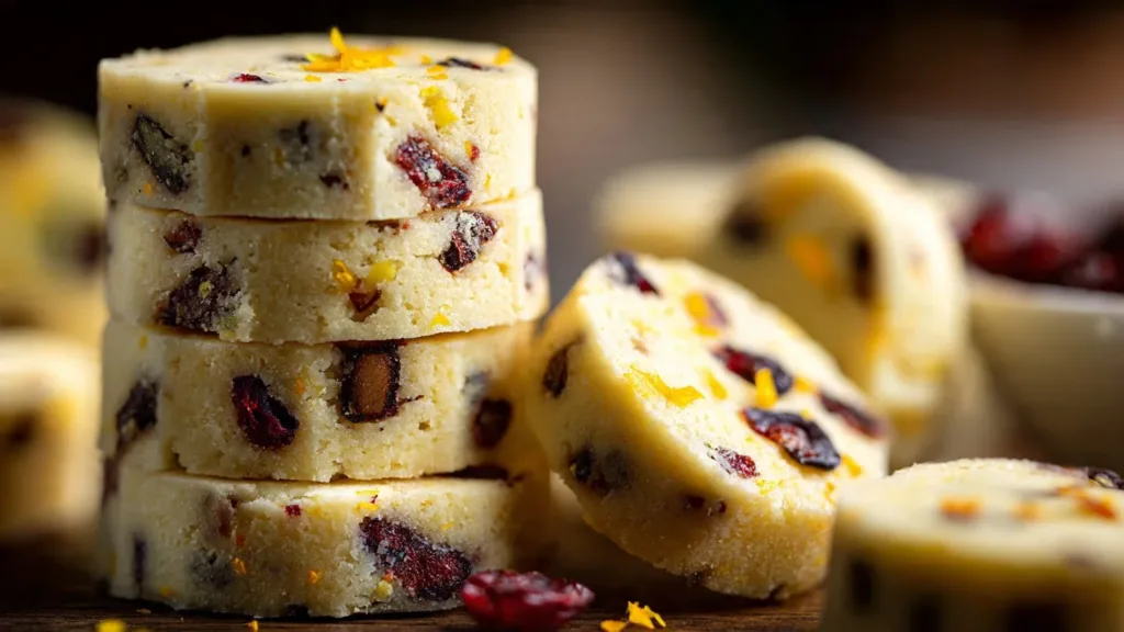Cranberry Orange Shortbread Cookies Recipe