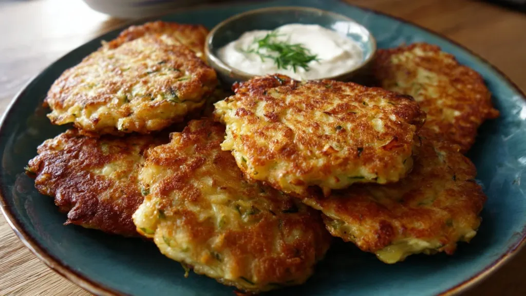 Cabbage fritters, cabbage pancakes, or cabbage patties