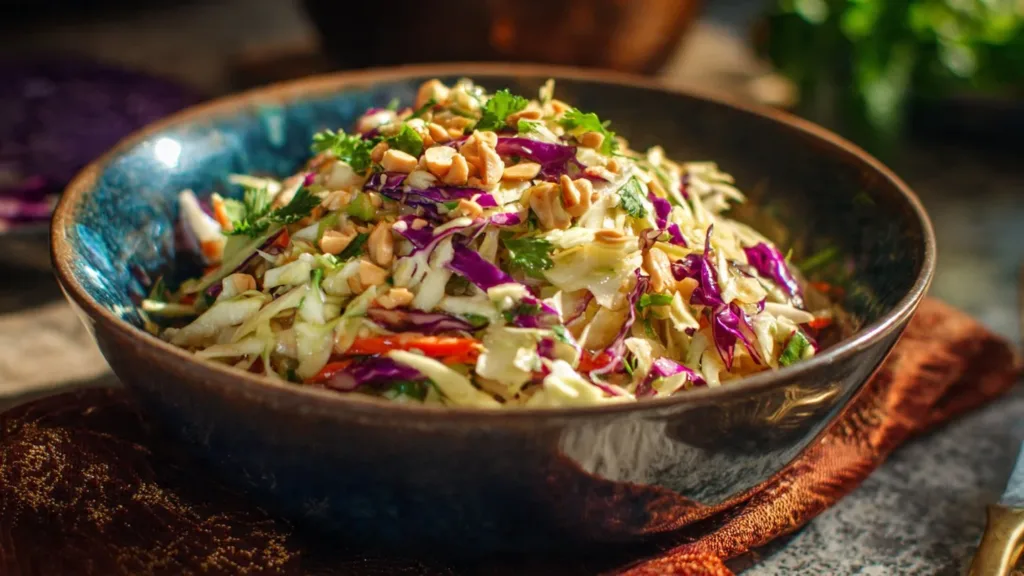 Easy Asian Peanut Slaw