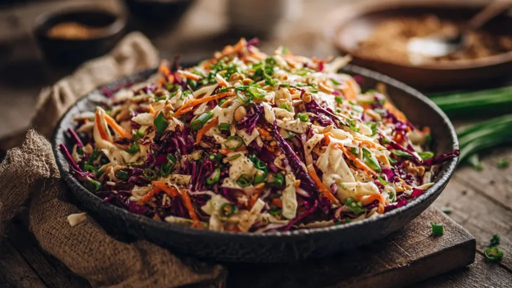 Easy Asian Peanut Slaw