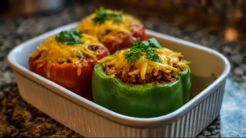 Easy Taco Stuffed Peppers taco stuffed peppers Easy Taco Stuffed Peppers
