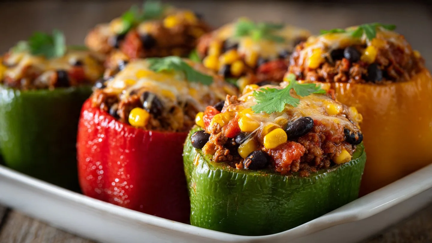 Easy Taco Stuffed Peppers taco stuffed peppers Easy Taco Stuffed Peppers