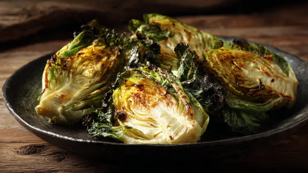 Miso Butter Roasted Cabbage Wedges