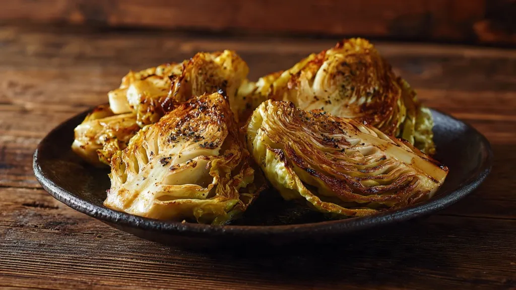 Miso Butter Roasted Cabbage Wedges