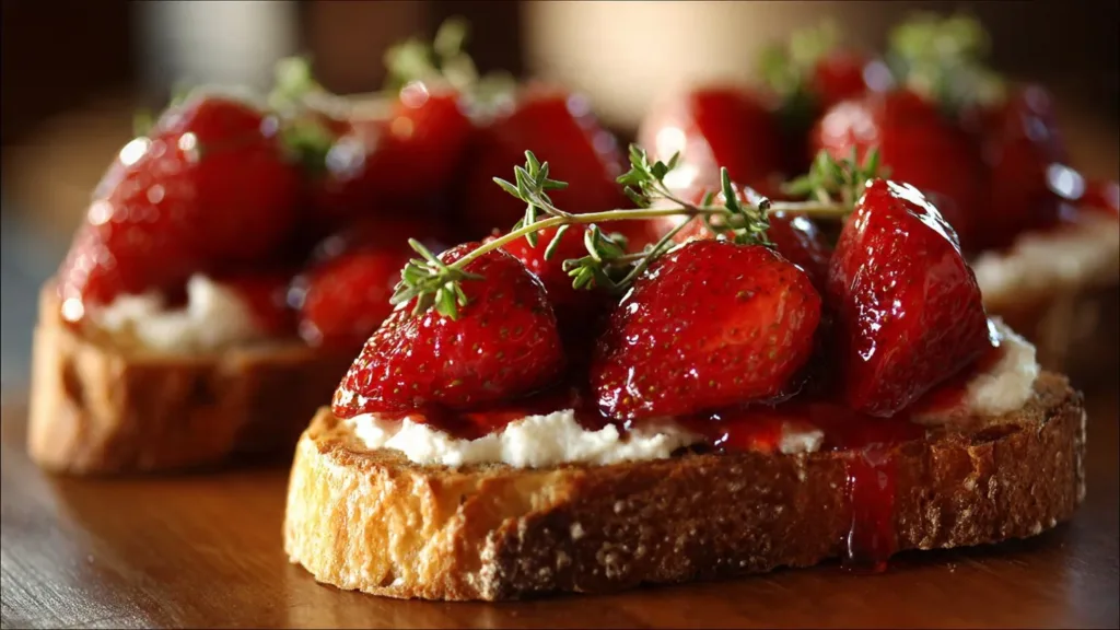 Roasted Strawberry Whipped Ricotta Toast Recipe