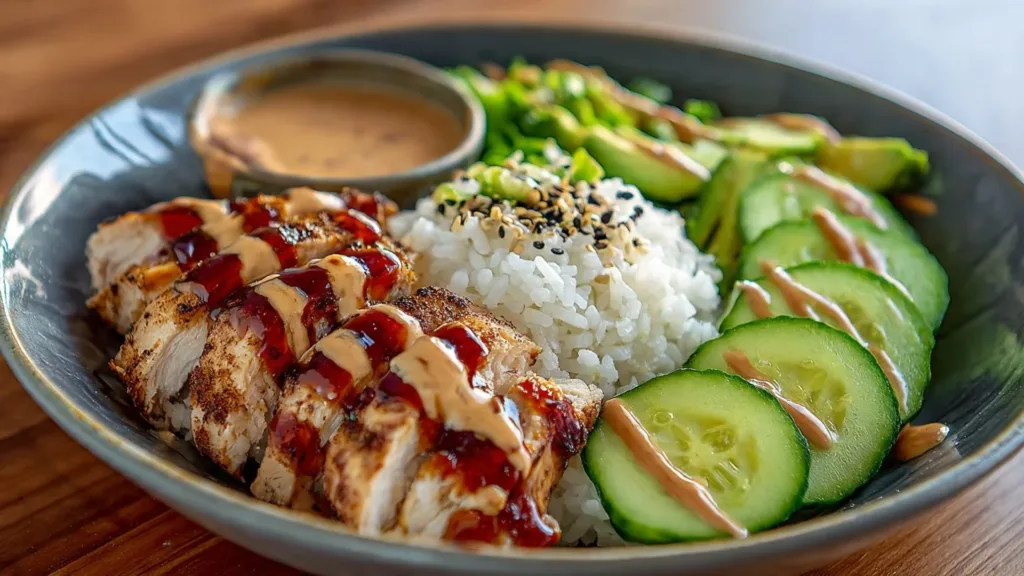 Spicy Salmon Bowls with Creamy Coconut Rice