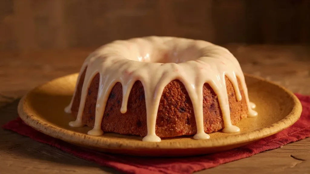 Strawberry Honeybun Cake With Strawberry Cream Icing