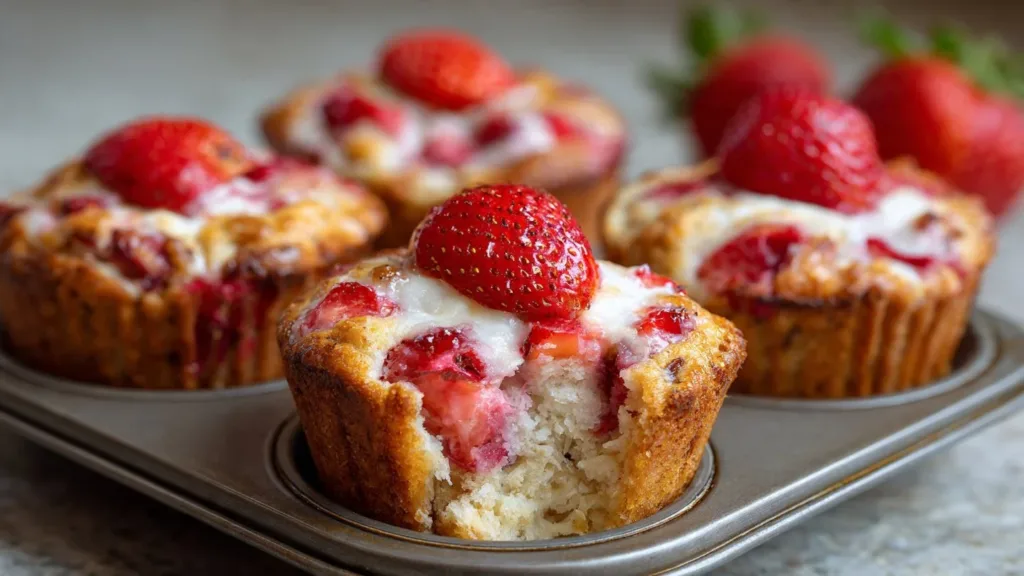 Strawberry Protein Muffins