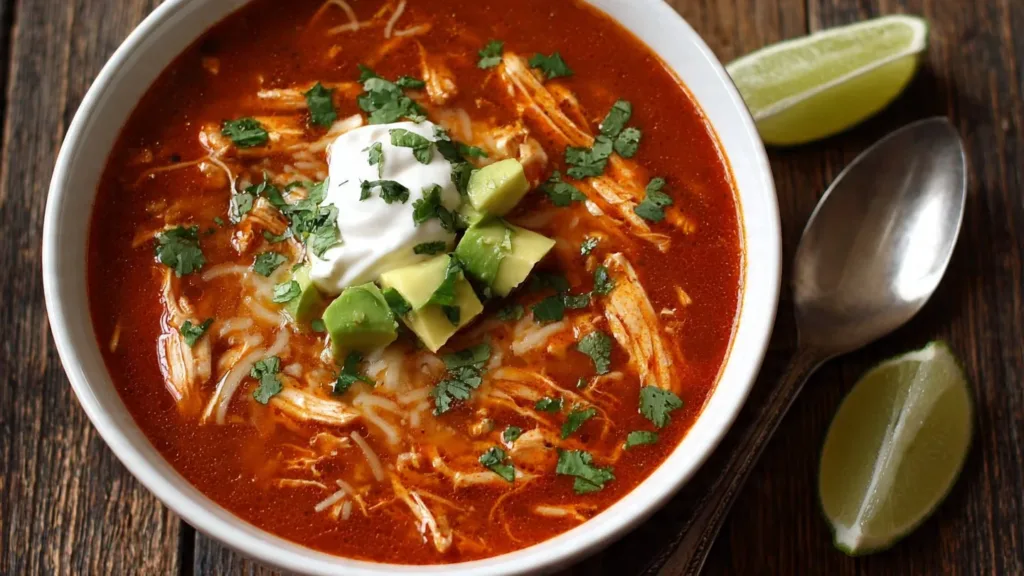 This EASY Chicken Enchilada Soup 