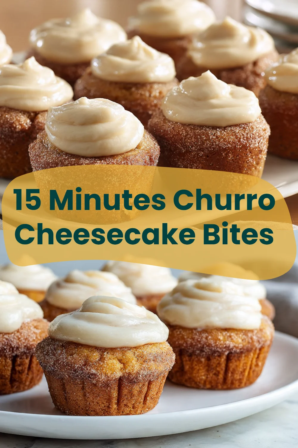 15 Minutes Churro Cheesecake Bites