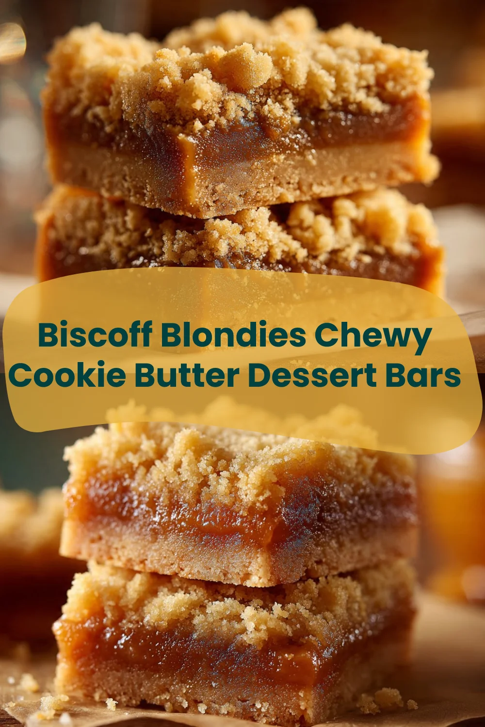 Biscoff Blondies Chewy Cookie Butter Dessert Bars