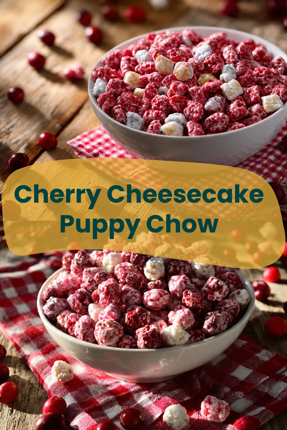 Cherry Cheesecake Puppy Chow