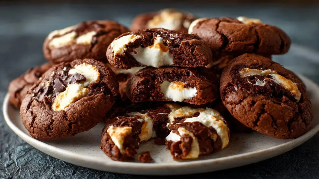 Chewy Chocolate Marshmallow Cookies S’mores-Inspired Magic