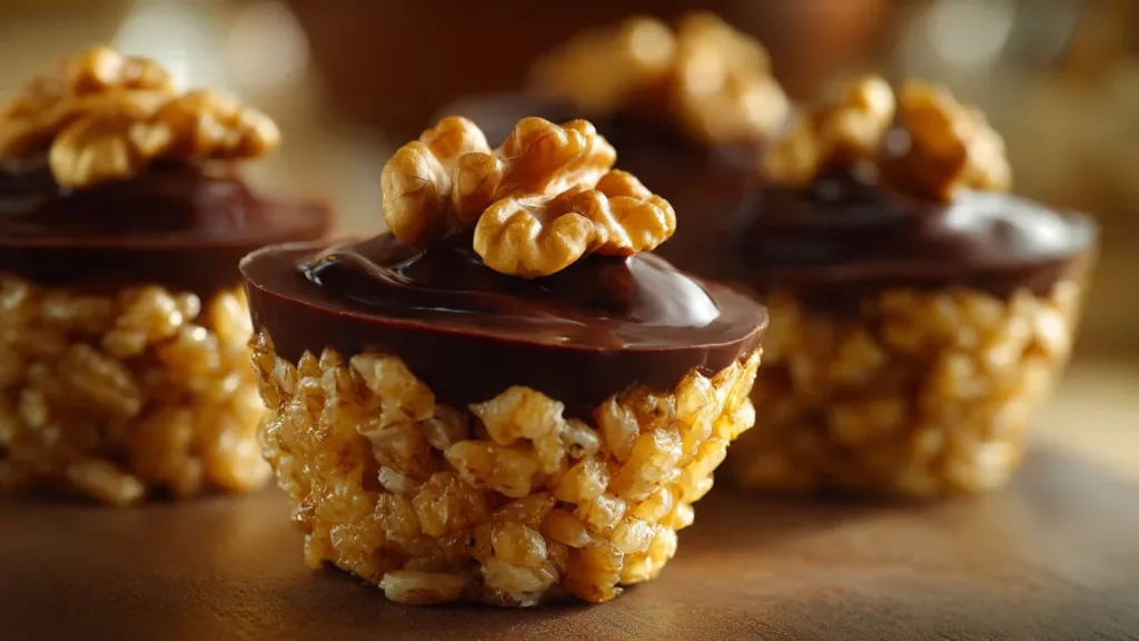 Chocolate Peanut Butter Rice Krispie Cups