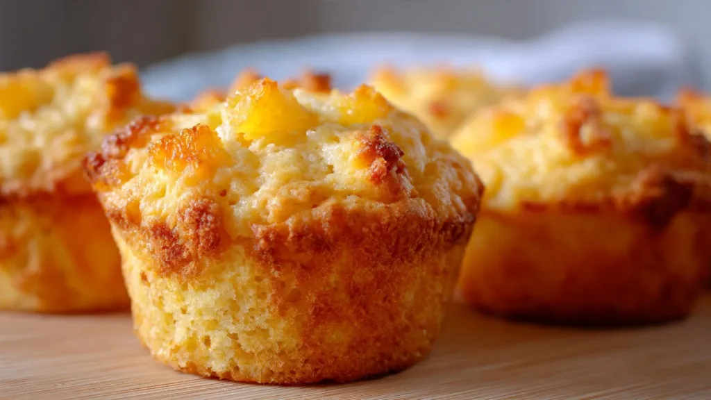 Tropical Coconut and Pineapple Cottage Cheese Muffins - Light and Fluffy