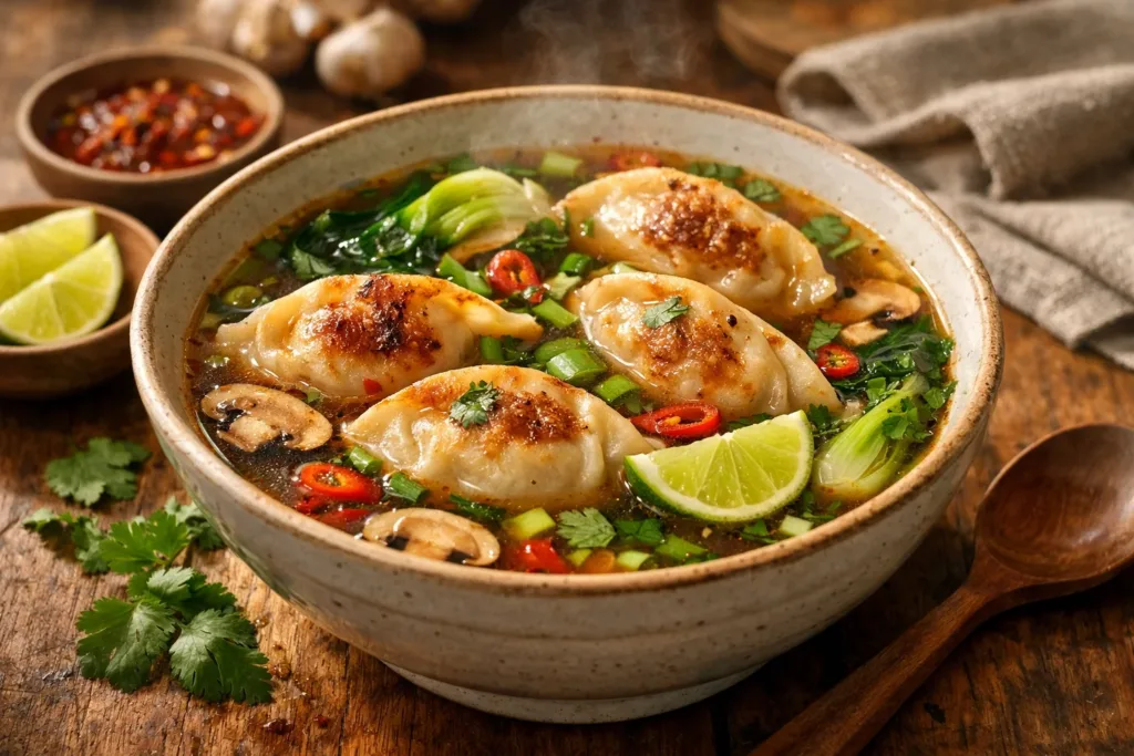 Comforting Thai Potsticker Soup