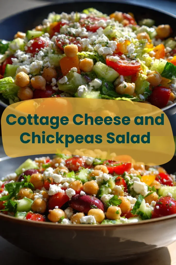 Cottage Cheese and Chickpeas Salad