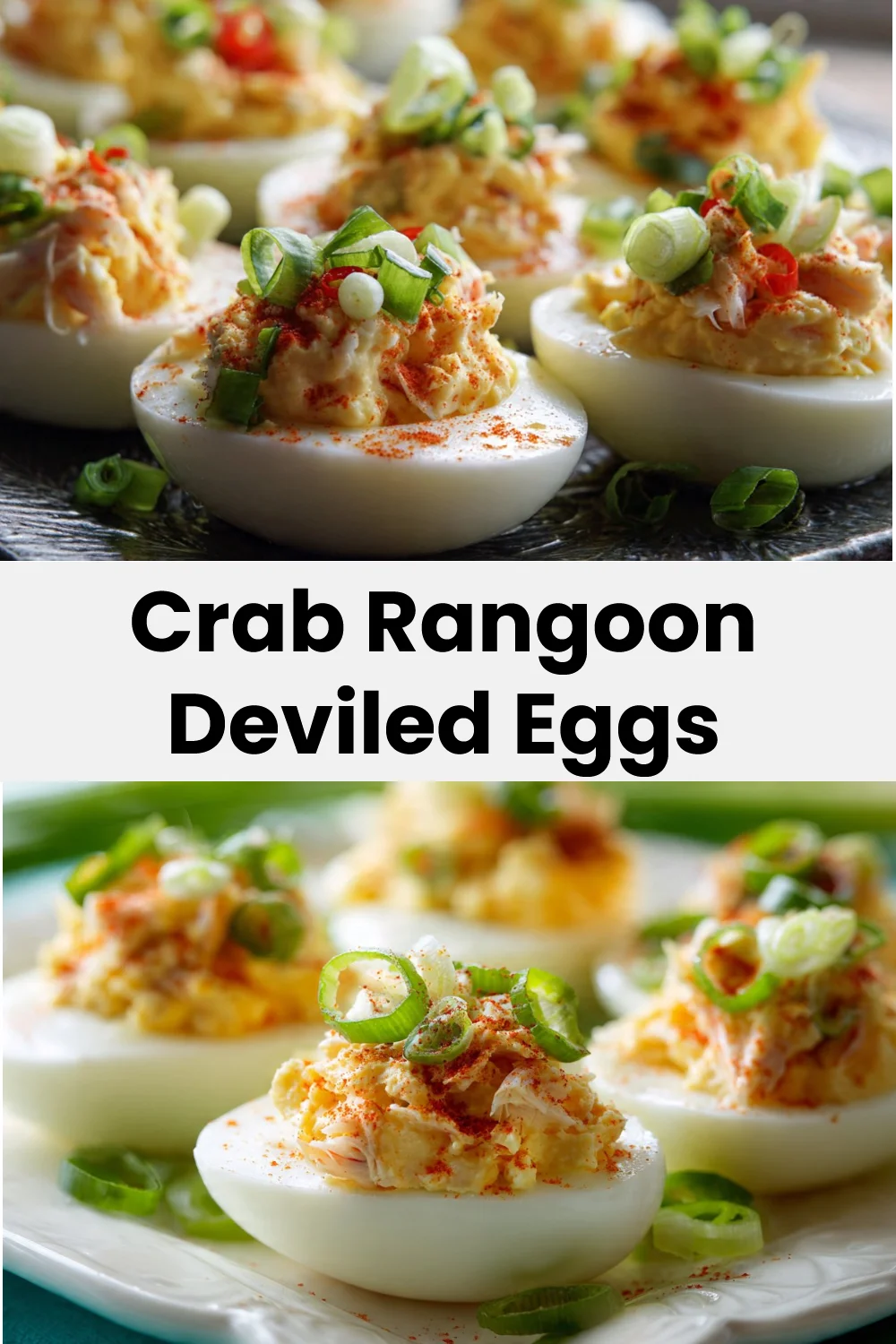 Crab Rangoon Deviled Eggs