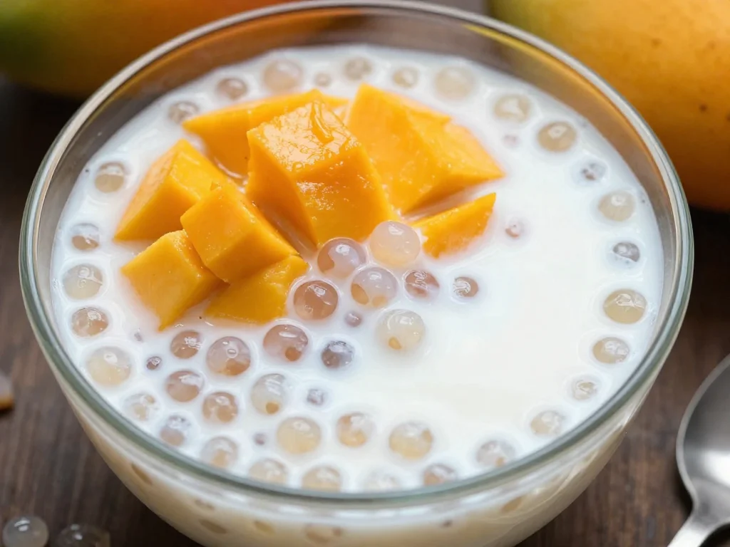 The BEST Creamy Mango Sago - Only 4 Ingredients!