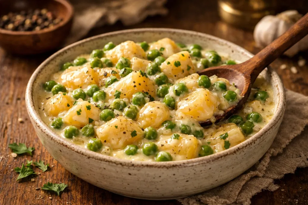 Creamy Potatoes and Peas