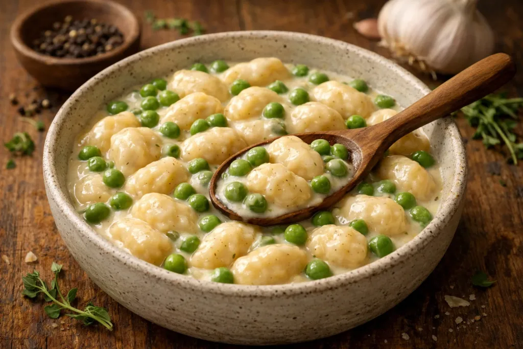 Creamy Potatoes and Peas