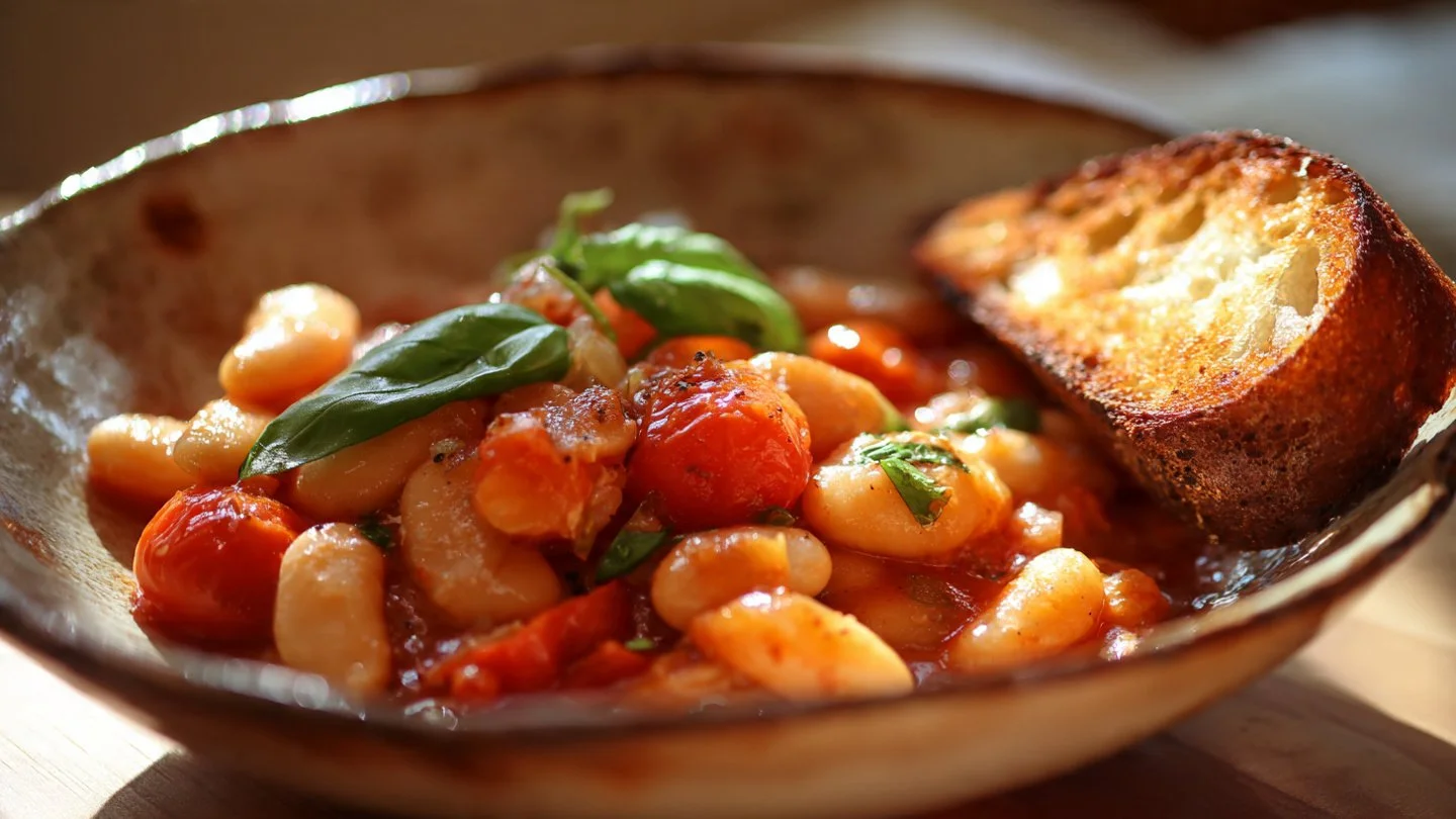 Creamy Tomato Basil Butter Beans