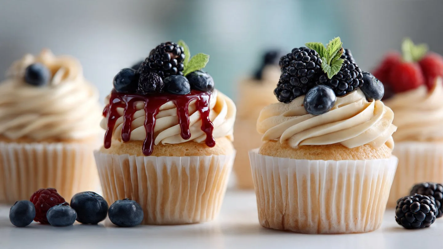 Earl Grey Cupcakes with Blackberry Curd and Cream Cheese Frosting: A Sweet Escape Earl Grey Cupcake Earl Grey Cupcake with Blackberry Curd and Cream Cheese Frosting