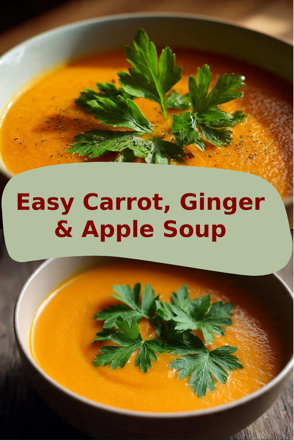 Easy Carrot, Ginger & Apple Soup