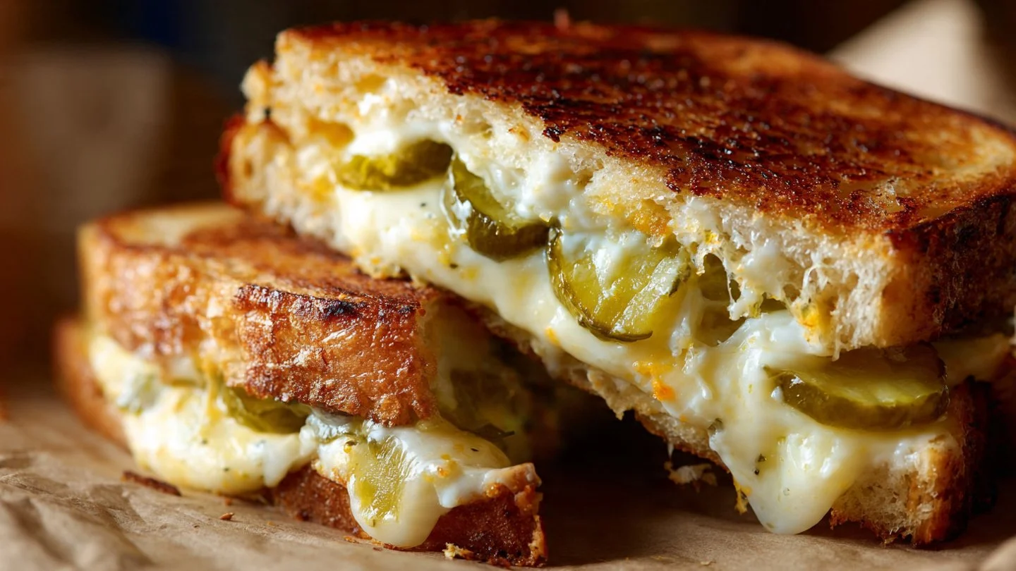 Easy Dill Pickle Grilled Cheese Sandwich dill pickle grilled cheese Easy Dill Pickle Grilled Cheese Sandwich