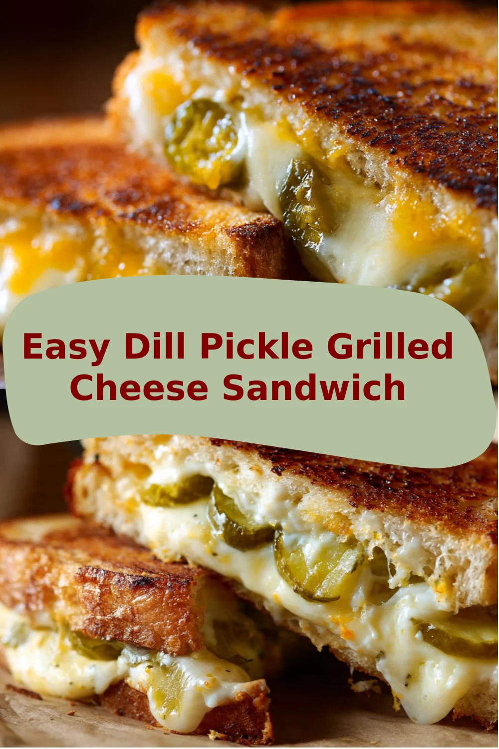 Easy Dill Pickle Grilled Cheese Sandwich dill pickle grilled cheese Easy Dill Pickle Grilled Cheese Sandwich