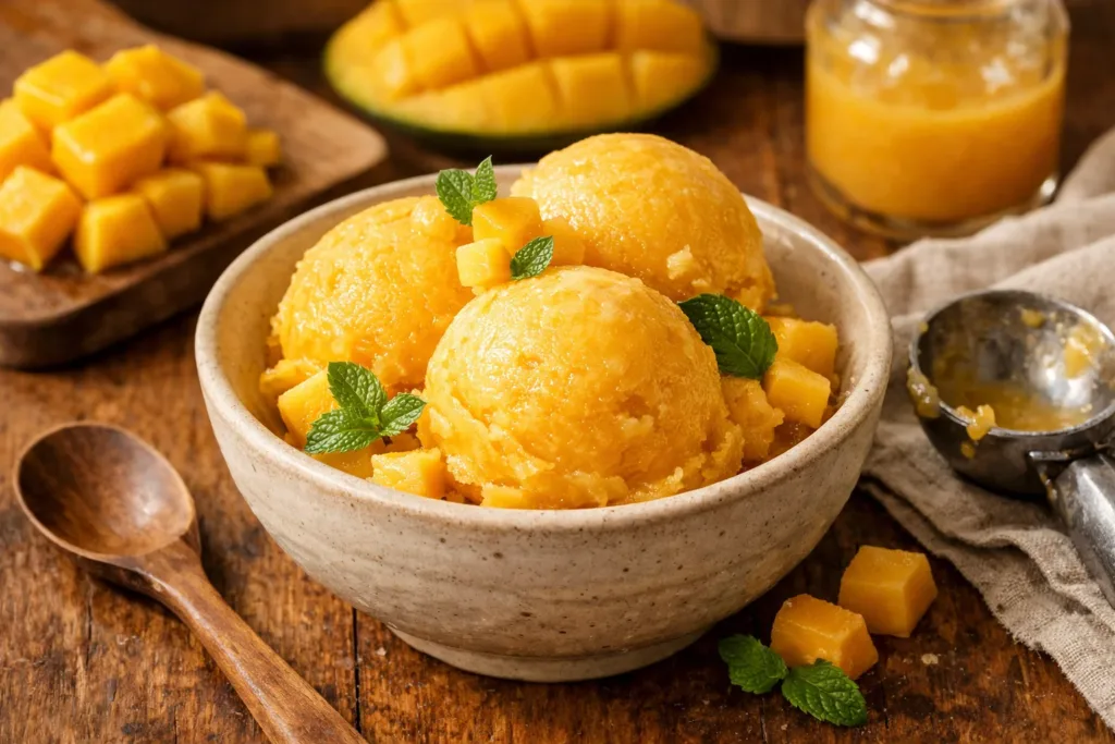 Golden Mango Sorbet Recipe