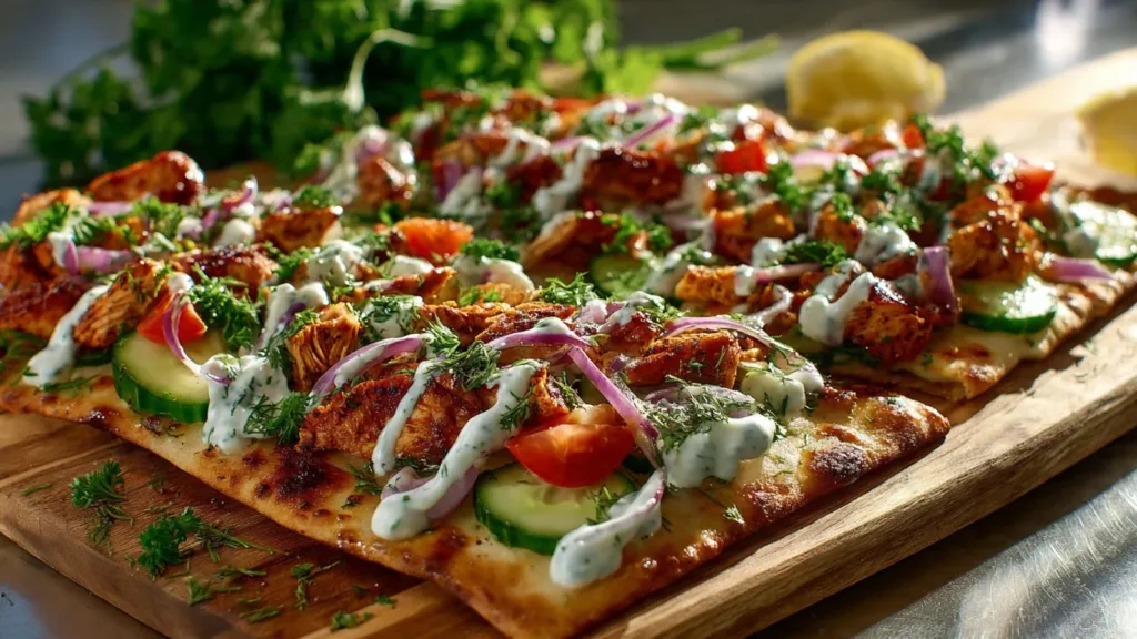 Greek Chicken Flatbread: A Flavorful Mediterranean Delight!