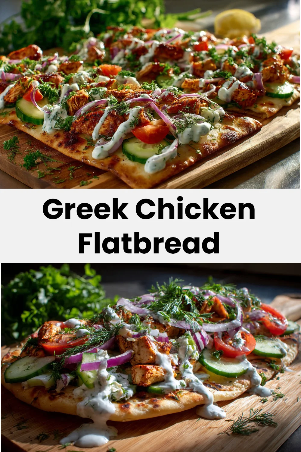 Greek Chicken Flatbread