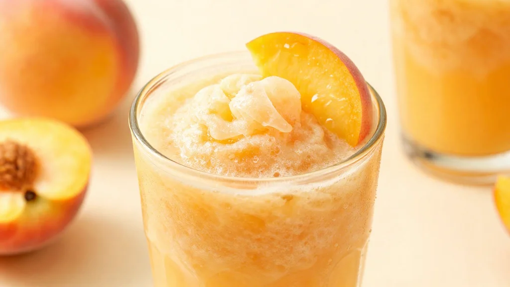 Homemade Peach Slurpees