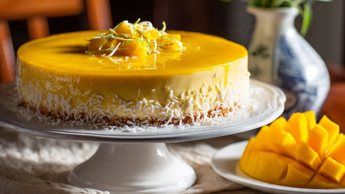 Mango Lime Cheesecake