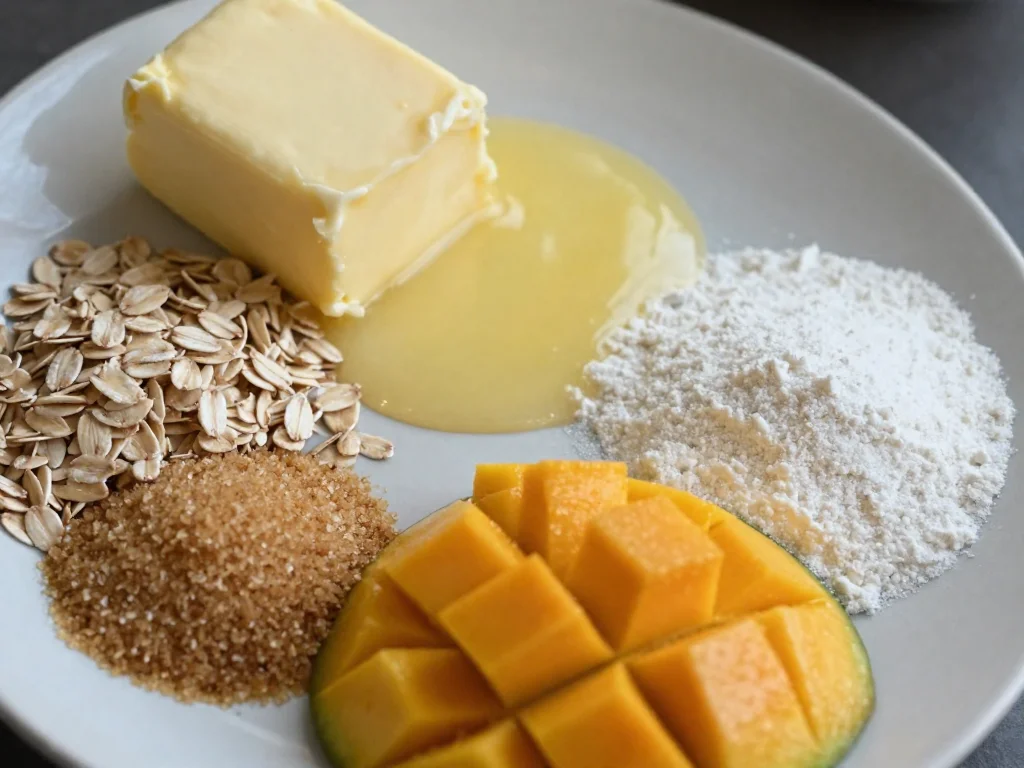 Mango Oatmeal Crumble Bars